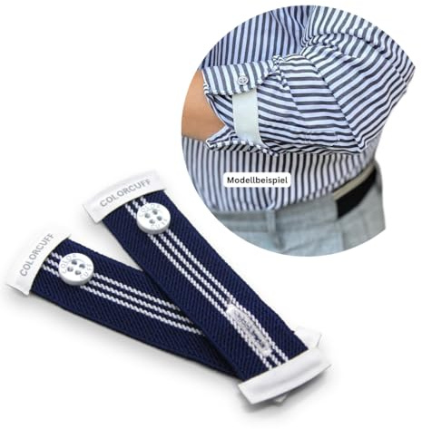 Colorcuff Manschettenhalter - Ärmelhalter für Männer mit Stil - Hemdhalter - Langarmhemd - Freizeithemd - Geschenk für Männer (Coronel)