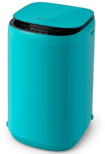 COSTWAY 7.7 Lbs Portable Washing Machine, 0.78 Cu.ft Full Automatic Laundry Machine with 10 Preset Programs, 3 Water Levels, Compact Washer and Spinner Combo for RVs Dorms Apartments, Blue