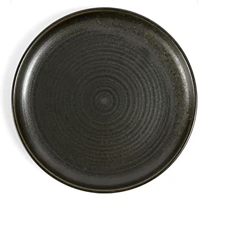 Cubiertos de cerámica Plato de Carne Plato de Cena de cerámica Plato Plano Circular para el hogar Plato de Postre para Cena Cocina Restaurante Plato Plano de cerámica Plato de Comedor p