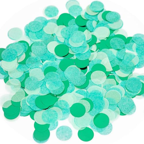 Milifox Konfetti Geburtstag,6500 Stück Konfetti Biologisch Abbaubar,67.5g Hochzeitskonfetti,Geeignet für Geburtstagsdekorationen,Hochzeiten,Jubiläumsfeiern,Grün