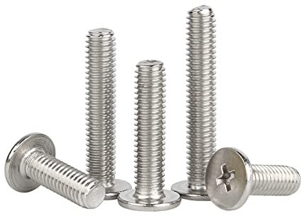 Ein-Gewinde-Schrauben,Mehrzweck-Holzschrauben, 10 Stück/Los Edelstahl-Kreuz-Phillips-Flachkopf-Bolzenschraube M1,4-M8 (Farbe: 3 mm x 10 Stück, Größe: M2) (Color : 30mm x10pcs, Size : M6)
