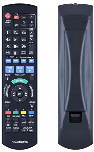 TCNOUMT New N2QAYB000337 Remote Control Replacement for Panasonic DVD Disc Recorder Remote Control DMR-BS850EB DMR-BS750 DMR-BS8500