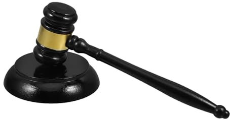Lurrose Judge Gavel Auction Sale Hammer Solid Wood Gavel Sound Block 10-inch Wooden Judge Hammer for Courtroom and Auction Events