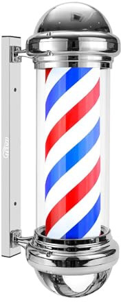 WDZD 73 cm Plata Poste Barbero Barber Pole