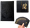 WBZOWRB Carte da gioco in plastica oro nero, 1 scatola