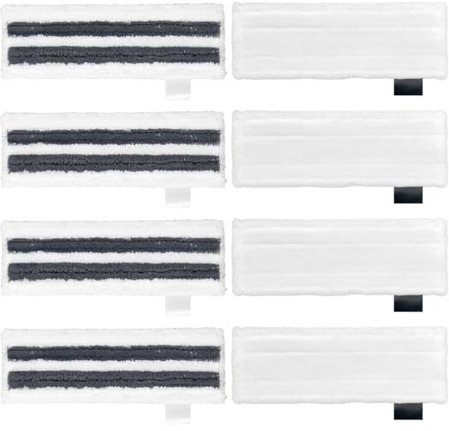 Lot de 8 Bonnette Nettoyeur Vapeur Pour Karcher SC3, SC4 Bonnettes Lingettes de Rechange Chiffons en Microfibre Lingettes Remplacement pour le Nettoyeur à Vapeur Serpillere Balai Vapeur
