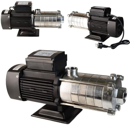 Wasserpumpe ALPINOX PRO 1500 (1100 W, 7800 l/h Förderleistung, 50m Förderhöhe)- für Sauberes Wasser Hauswasserwerk Gartenpumpe PREMIUM Bewässerungspumpe Regenwasserpumpe (ALPINOX PRO 1500)