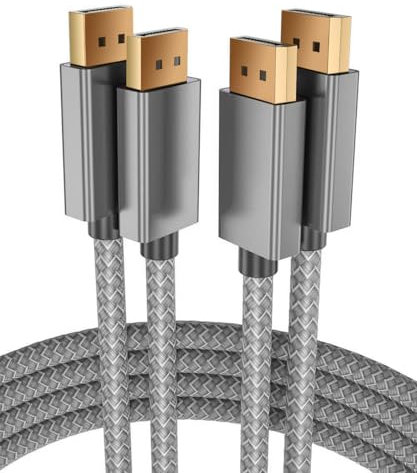 Itramax 8K 60Hz Cavo DisplayPort 1M (2-Pack),Cavo DP 1.4 maschio ad altissima velocità per laptop/PC/TV/monitor di gioco,Supporto della larghezza banda HBR3 di 32,4Gbps,4K@144Hz,2K@165Hz,1080P@240Hz