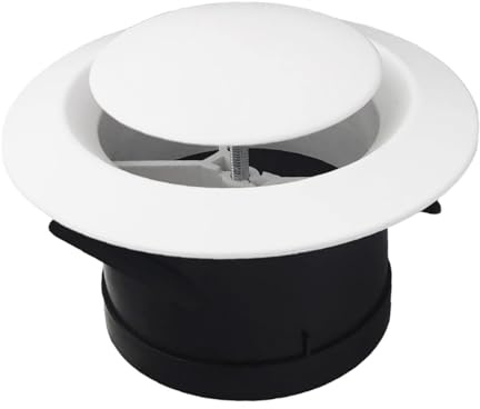 CUEMOON Ventilation Duct Cover, 4 Sizes Ceiling Diffuser Exhaust Supply Valve Air Intake Anemostat Cover for Ventilation Pipe, 75 mm