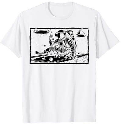 Astronaut Billard Queue Pool Snooker T-Shirt