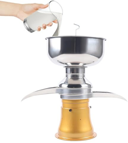 SABUIDDS Centrifugeuse à lait électrique de 5 litres 30 W Séparateur de crème de lait en acier inoxydable 9800-11000 tr/min Séparateur de lait multifonction utilisé pour séparer la crème et le lait