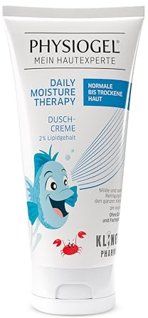 PHYSIOGEL Daily Moisture Therapy Shower Cream 150 ml - Kids Edition - fuktgivande duschgel för torr hud - för daglig mild rengöring för hela kroppen