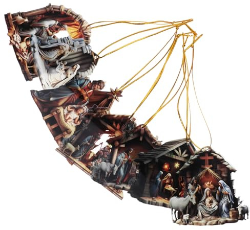 TOYANDONA 7piezas Colgante De Belén Decoración Acrílica para Árbol De Navidad Adorno Navideño Colgante para Espejo Retrovisor Adornos para Fiestas