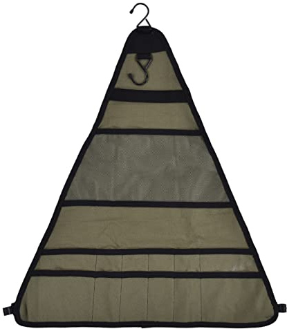 Sac de Rangement de Vaisselle en Plein air | Organisateur de Couverts Pliables pour Barbecue/Pique-Nique/Camping | Support d'ustensile Suspendu avec Plusieurs Poches |