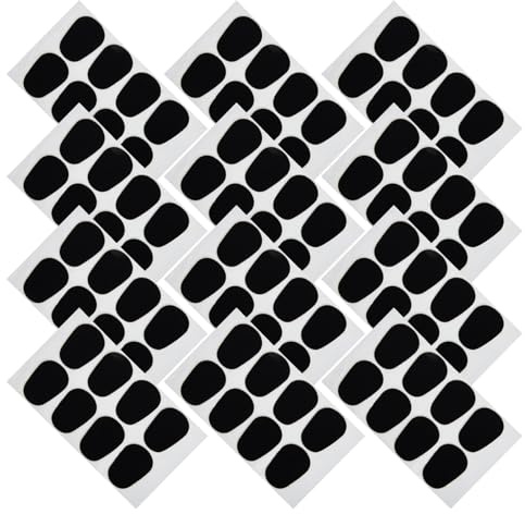 Kisangel 96stücke Teiliges Set Mundstückschutzpolster für Saxophon und Holzblasinstrumenten Runde Mundstückkissen aus Gummi Schwarzes Design für Optimalen Spielkomfort und Langlebigkeit