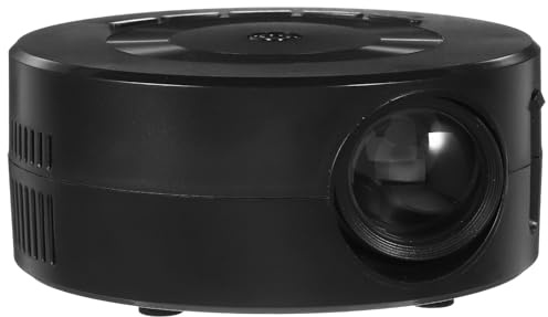 Garneck Miniproyector Portátil para Cine en Casa Compatible 1080P Proyector Doméstico Infantil de Plástico ABS sin Olor Altavoz Incorporado y Conexión por Cable para Móvil y Tablet
