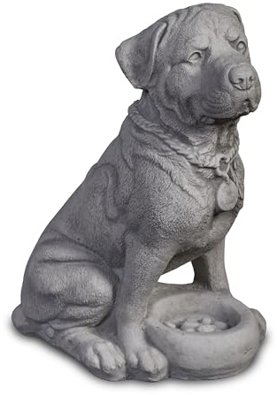 gartendekoparadies.de Figure en Pierre Massive de Rottweiler Chien Figure de Jardin en Pierre reconstituée, résistant au Gel