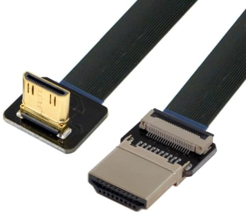 Cyfpv fino ad angolo di 90 gradi FPV mini HDMI maschio a HDMI maschio FPC cavo piatto per HDTV FPV Multicopter fotografia aerea 20 cm