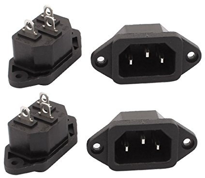 Aexit 4Pcs AC250V 10A-Stecker 3-polig C14 Power Adapter-Anschluss (f8ad304774705437e35fd5fe9da1820c)