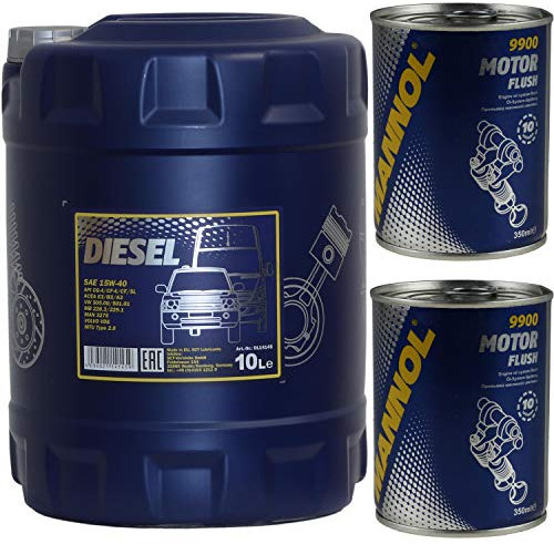 10L olio motore MANNOL SAE 15W-40 DIESEL lavaggio motore Motor Flush detergente