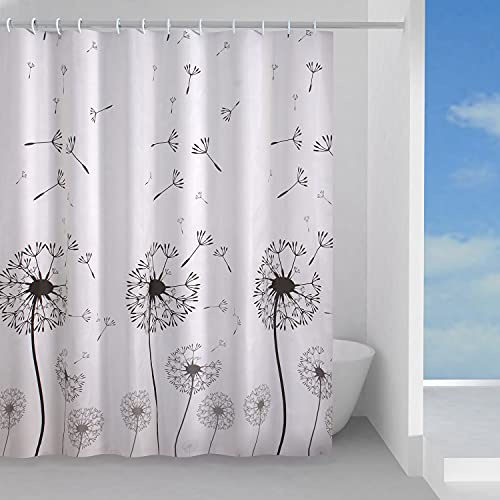 GEDY G-Desiderio 180 x 200 cm, aus PES, 100 % wasserdicht, Finish Wei脽 und Schwarz, Design R&S, Duschvorhang mit 12 Ringen, 2 Jahre , einzigartig