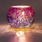 Larcenciel Portacandele, Porta Candele Vetro Candelabro Viola Candeliere Romantico, Porta Tealight con Gradiente, Porta Candele Moderno da Tavolo per Famiglia, Decorazione da Tavola, Matrimonio, Festa
