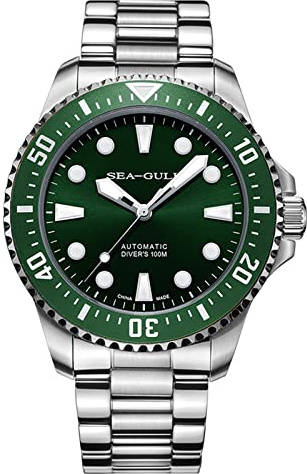 SEA-GULL Seagull Armbanduhr für Herren, modisch, automatisch, mechanisch, 100 m, wasserdicht, Taucheruhr, Saphirglas, Business-Armbanduhr