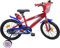 Kubbinga Unisex – Erwachsene Biciletta Per Bambini Pollici 16 Zoll Spiderman Kinderfahrrad 4-6 Jahre mit Seitenstabilisatoren, Rot und Blau