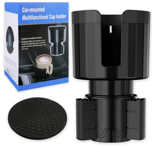 Portabicchieri portabicchieri per auto, accessori per auto, supporto per bicchieri, supporto per bevande, portabottiglie per auto, con base regolabile e sottobicchiere, universale, per auto