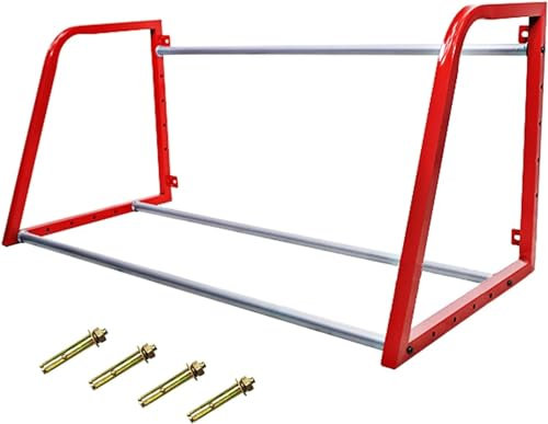 HACSYP Reifenaufbewahrung, rotes Reifenregal-Organizer-Regal, verstellbares Mehrfach-Reifenregal aus Metall, wandmontiertes Reifenregal, for den Keller der Wohnungswerkstatt