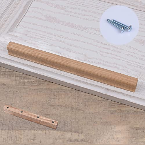 Schrankgriffe 1 Stück Holzschubladen-Möbelgriffgriff für Küche Kleiderschrank Möbelknopf Kommodentür (Länge 120 mm Eiche)