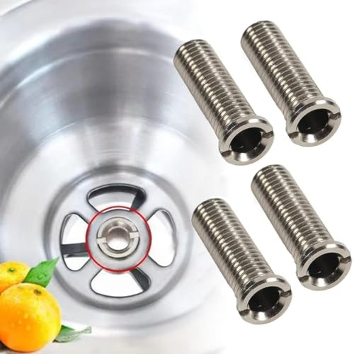 KSJEHW 4 Piezas M12 × 25 mm Tornillo Hueco para Válvula de Desagüe Tornillo de Enchufe de Colador de Cesta de Eregadero de Cocina de Acero Inoxidable Tornillo Hueco Universalmente para Drenajes