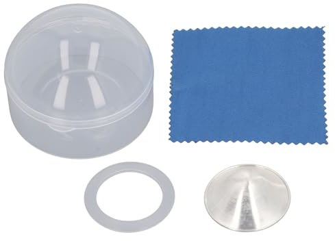 Silberne Stillbecher 925er Silber Brusthütchen Stillutensilien für Neugeborene mit Aufbewahrungsbox Reinigungstuch 7,6x7,6 cm Stillzeit Accessoires