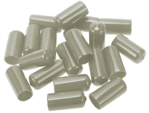 A ABSOPRO Radmutter Bolzen 19mm Felgen Reifenmutter Schrauben Staubschutzkappe Abdeckung Mutter Schutz PVC Grau 20 Stück