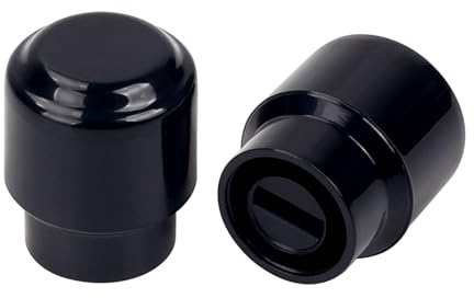 Banworks Imperial 4.9mm 3-Way Toggle Switch Tip Pickup Selector Switch Cap | Guitar 3/16 Barrel Switch Knob Tip for USA Fender Telecaster Tele Electric Guitars 2Pcs JT/DWQM-02 Black with Round Head