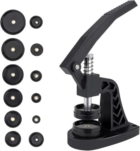 Lrocotanc Uhrenpresse - Uhrmacherwerkzeug-Set Uhrenwerkzeug Uhren-Einpresswerkzeug Uhrengehäuseschließer Reparaturwerkzeug für Uhren mit 12 Matrizen und einem Gehäusepresser