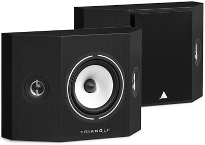 Triangle - Enceintes Surround Home-Cinéma BOREA BRS1 - Dipôle/Bipôle - 2 Voies - Puissance Admissible 90W - 380 x 275 x 150 mm - Noir (Paire)