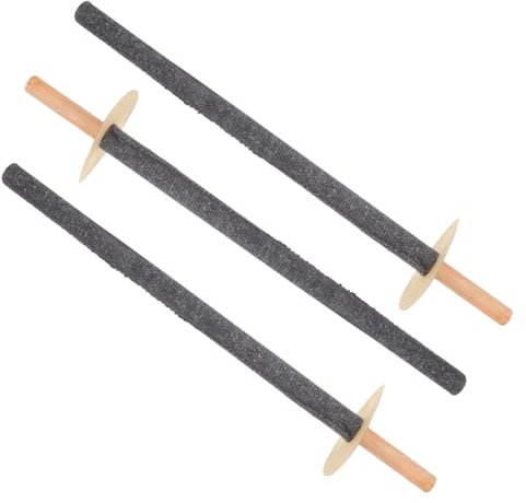 IMIKEYA Lot De 3 Torches De Jardin En Bois Avec Piquet Pour Décoration De Jardin, Idéales Pour Terrasse Ou Jardin