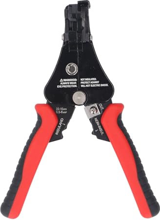 Wire Stripper Cutter Crimper Adjustable Cable Pliers 3 in 1 Function for Stripping 8AWG 10AWG 12AWG 14AWG 18AWG Wires Crimping 10 22AWG Wires Cutting Copper Aluminum Sheathed