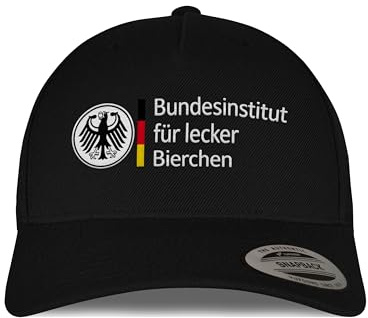 tshirtladen Snapback Bundesinstitut für lecker Bierchen – Lustiges Design für Herren, Bier Spruch mit Adler Stickerei, Trucker Style fürs Grillen, Vatertag, Feiern, Männer Party Outfit