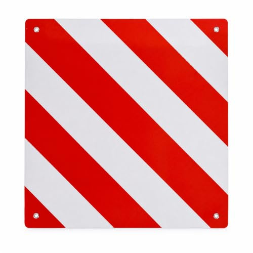 Warntafel Alu 3 in 1, für Spanien, Portugal, Italien 50x50 cm Reflektierend | Reflektierende Warntafel für Heckträger, Fahrradträger geeignet für Wohnmobil, Wohnwagen oder Boot usw.