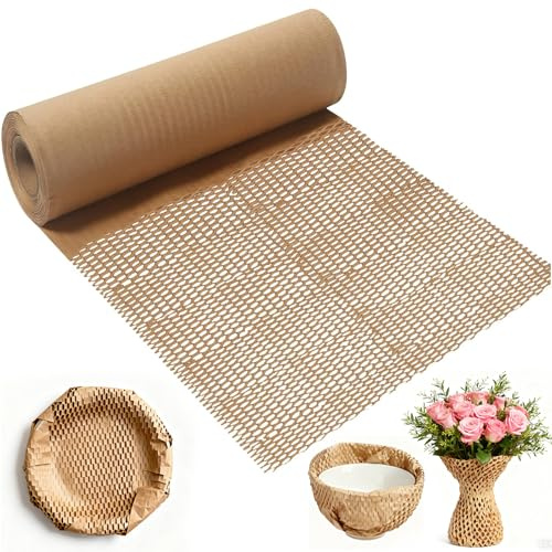 Grand rouleau de papier à bulles pour déménagement et expédition de fragiles, 38,1 cm x 50,6 m, idéal pour les déménagements, emballage en carton cacahuètes