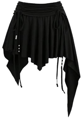 GORGLITTER Women's Ruffle Trim Mini Skirts Western A Line Pirate Skirts