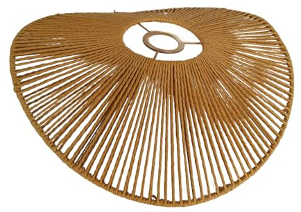 Sharplace Rattan-Lampenschirm Korb-Lampenschirm für Hängelampe, Deckenlaternenabdeckung, Kronleuchterabdeckungen, Boho-Hängelampenschirm für Garten, Wohnzimmer, Flur, Küchentisch, Hochzeit, Stil d