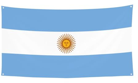 Bandiera argentina per eventi con sfondo bandiera appesa adatta per feste al mare o riunioni di festival, ecc