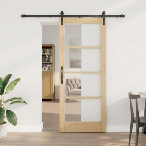 Faltschiebetür Innentüren Flurtür,Schiebetür Braun 83 x 202 cm Holz und Metall,Falttüren für Wohnzimmer,Schlafzimmer,Küche