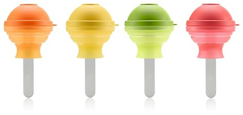 Lékué Lollipop Lot de 4 moules à sucettes glacées multicolores