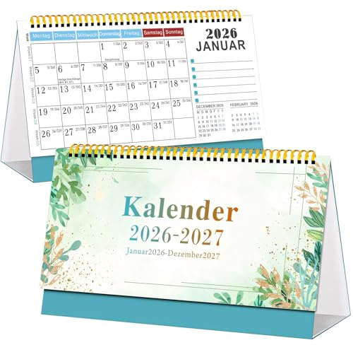 Calendrier de table 2026 paysage - Calendrier de table 2026 - Calendrier hebdomadaire 2026 - Calendrier de bureau - Calendrier de bureau - Calendrier de bureau - Calendrier de bureau - Décoration de