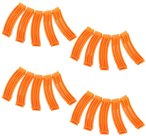 Anneome Kit de 20 Bigoudis pour Permanente Racines, Pinces à Volume pour Cheveux Longs, Couleur Orange, Coiffure Maison et Salon, Création Volume Naturel et Tenue Longue Durée,