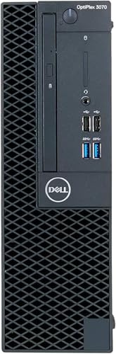DELL Optiplex 3070 SFF Desktop Computer, Intel Core i5-9500, 8 GB RAM, 256 GB SSD, WiFi, Bluetooth, teclado QWERTY de EE. UU., Windows 11 Pro (reacondicionado)